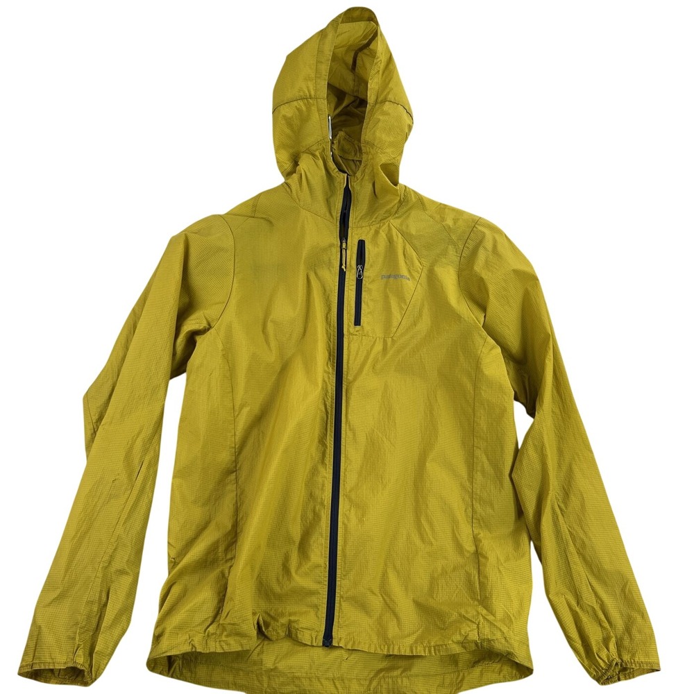 Patagonia Houdini Light Weight Hooded Windbreaker Jacket M Yellow 24141 Packable